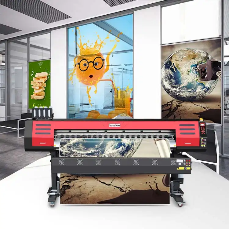 Grootformaat Xp600/Dx5/I3200 Eco Solvent Printers Wall Paper Vinyl Sticker Bannner Advertenties Printer Printing Machine 1.8M 3.2M