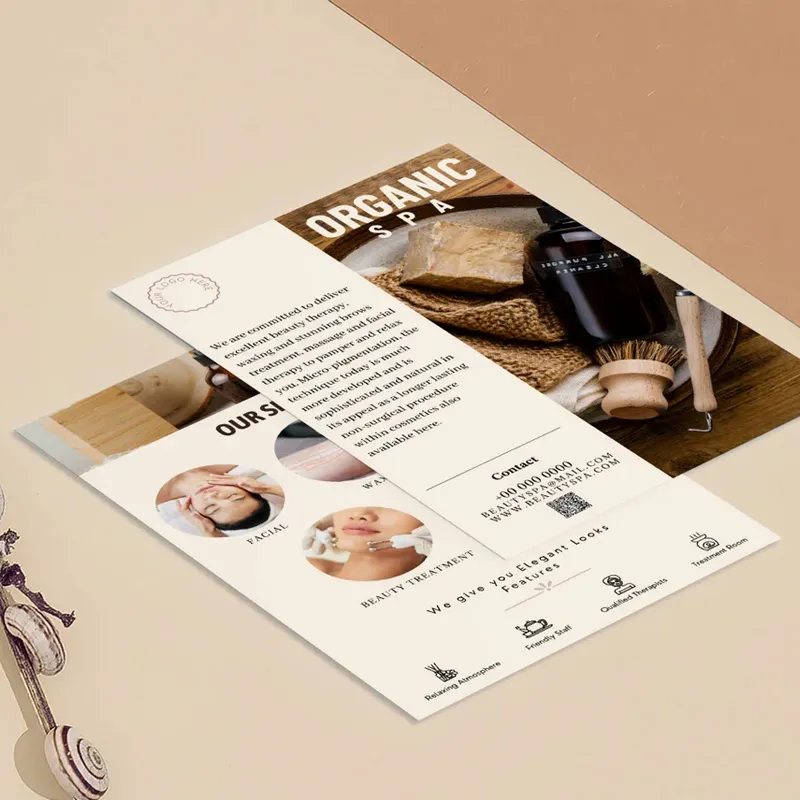 Tùy chỉnh giấy dịch vụ in ấn A4/A5/nhà hàng Takeaway thực đơn thực phẩm tờ rơi quảng cáo khuyến mại màu gấp Flyer/tập sách