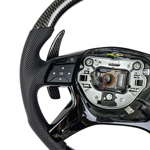 Volante de Carbono para <span class=keywords><strong>Mercedes</strong></span> Clase G CLK E CLS SL W209 W211 W219 W463 R230 2009 2010 2011 2012 2013 - Product Image 5