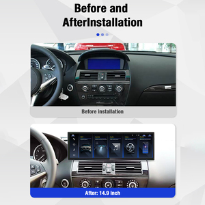 ZWNAV 2560*720p 14.9 นิ้ว รองรับ Apple Carplay สำหรับ BMW ซีรีส์ <span class=keywords><strong>6</strong></span> E63 E64 ปี 2004-2009 ระบบปฏิบัติการ LINUX เครื่องเล่นมัลติมีเดียในรถยนต์ เครื่องเสียงติดรถยนต์ ระบบนำทาง GPS - Product Image 5