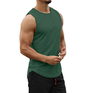 Camiseta deportiva sin mangas para hombre con tejido refrescante a base de mentol y corte atlético transpirable para climas cálidos - Product Image 4