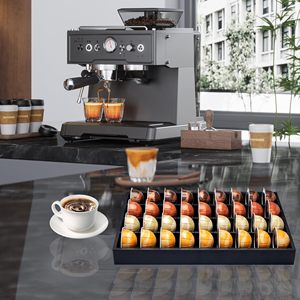Soporte de almacenamiento de cápsulas de café de bambú inserto de cajón para mostrador Compatible con cápsulas <span class=keywords><strong>Nespresso</strong></span> <span class=keywords><strong>Vertuo</strong></span> Vertuoline para Cocina - Product Image 6