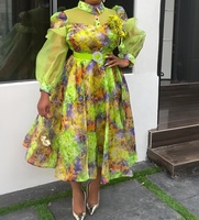 Robe tendance pour femmes grandes tailles, imprimé tie-dye coloré, été-printemps, provenant d'Europe et d'Amérique, vêtements africains, boubou marocain