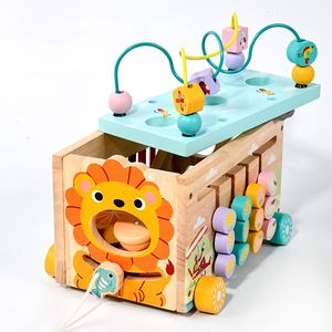 Gioco Educativo in Legno <span class=keywords><strong>Montessori</strong></span> con Labirinto di Perline, Xilofono e Pesca per Bambini - Product Image 1