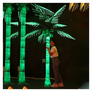 Factory Price IP65 Outdoor Waterproof LED Coconut Tree Light RGB Warm White Emitting For Garden Street Decoration