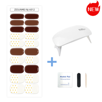 Haute qualité en gros semi-durci Gel UV Nail Art autocollants décalcomanies conception bandes d'ongles pour l'application du doigt