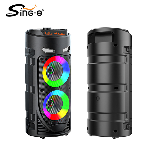 SING-E ZQS9324WX Hot-selling Dual 4-inch BT Speaker Outdoor Portable Multifunctional USB Music Player Perfect for Parties
