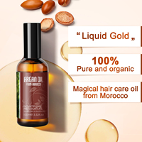 Vente en gros prix d'usine 100% huile d'argan marocaine sérum réparateur d'huile capillaire pour traitement des cheveux secs et abîmés