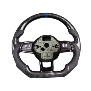 Volant sport en fibre de carbone personnalisé pour Volkswagen VW <span class=keywords><strong>Golf</strong></span> 5 MK6 MK7 MK8 Jetta Passat B8 Polo Tiguan GTI - Product Image 1