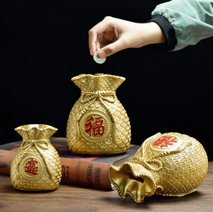 Mới Trung Quốc Sáng Tạo Tiền Túi Nhựa Đồ Nội Thất Mùa Xuân Lễ Hội Tài Lộc Ý Nghĩa Tiết Kiệm Túi Phòng Khách TV Tủ Fu Túi Trang Trí Nội Thất - Product Image 3