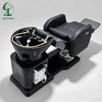 Jincheng fauteuil inclinable électrique haut de gamme fauteuil de lavage pour coiffure hydrothérapie massage shampoing lit avec bassin en céramique