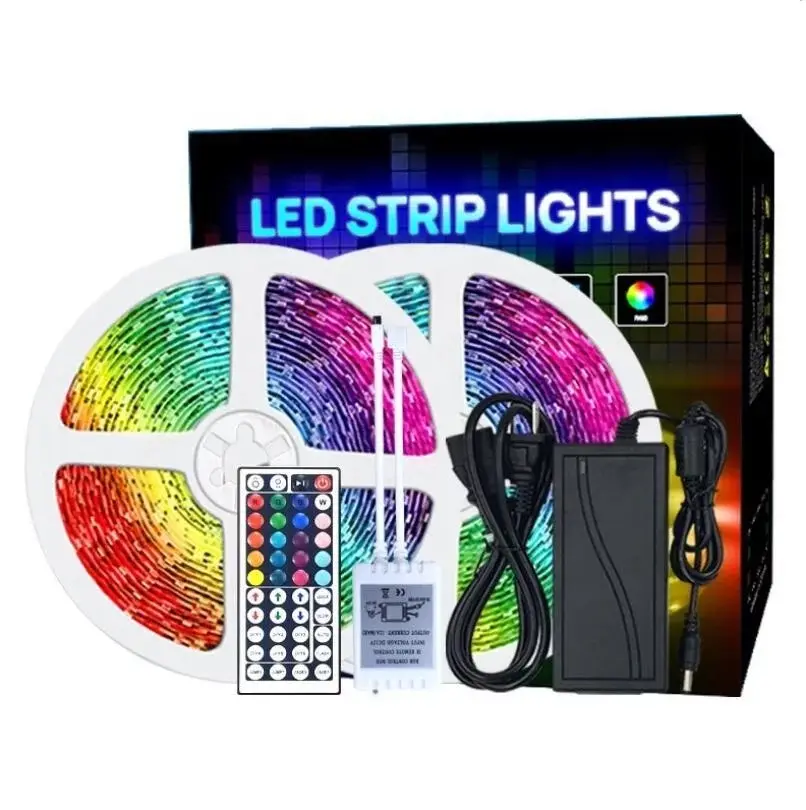 Tira de luces LED RGB con control remoto, cambio de Color, inteligente, 5050, 5m, 10m, precio de fábrica
