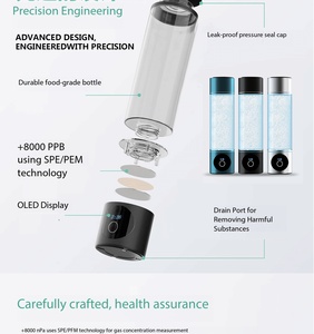 Bottiglia d'Acqua Idrogenata con Generatore H2 ad Alta Concentrazione 8000ppb, Sistema SPE <span class=keywords><strong>PEM</strong></span> e Display Intelligente - Product Image 3