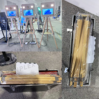 Cabina de Fotos DSLR Todo en Uno de 15.6 Pulgadas, Cámara SLR con Impresión Instantánea, Máquina para Selfies de Metal de Grado Aeronáutico, Control Remoto/Táctil, Estuche de Transporte