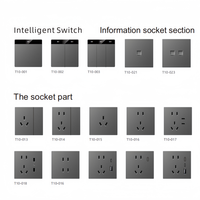 Interrupteur intelligent WiFi RF à double pôle 4 gangs, panneau tactile étanche, installation bidirectionnelle, EU 220V 10A, matériau PC