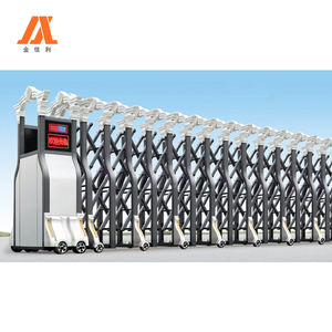 Porta scorrevole automatico pieghevole in alluminio industriale cancello espandibile in acciaio inox retrattile recinzione barriera - Product Image 6