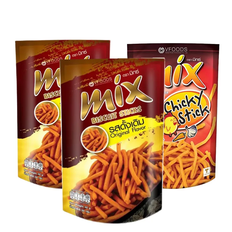 La migliore vendita di VFOODS patatine in Stick Mix 60g di alghe e sapori di pollo piccanti Snack esotici con gusto salato fritti da Super fabbrica