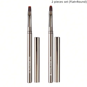 2/3pcs凝胶指甲油笔套装，UV中性笔，亚克力指甲笔，金属手柄，专业美甲刷Nagelburste - Product Image 3