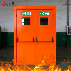 90 דקות דלת מתכת חלולה סטנדרטית דלתה מדורה אחת דלת אש חיצונית עם לחץ פאניקה - Product Image 1