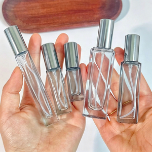 Essential Oil Perfume Bottle <b>Square</b> Glass Packaging Cylinder Screen Printing Empty Beech Cap Sealing - Product Image 4
