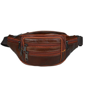 <b>Retro</b> Belt Packs Cell <b>Phone</b> Purse Male Fashion Travel Pouch Men Genuine Leather Waist Bags - Product Image 3