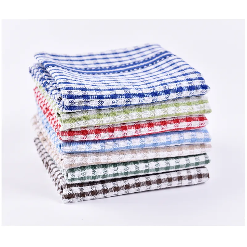 Home textile cheap white plain dyed tea cloth wholesale kitchen towel fabric