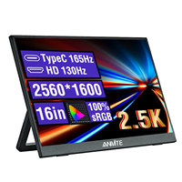 Moniteur portable sans fil IPS LED 15,6/18,5 pouces 144 Hz avec rotation automatique et mise en miroir sans fil de l'écran pour téléphone/tablette
