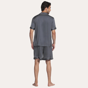 <span class=keywords><strong>Pigiama</strong></span> Estivo da <span class=keywords><strong>Uomo</strong></span> in Raso di Seta Stampato Joymay, Set <span class=keywords><strong>Pigiama</strong></span> Personalizzato in <span class=keywords><strong>Cotone</strong></span> con Bordatura in Bambù - Product Image 2