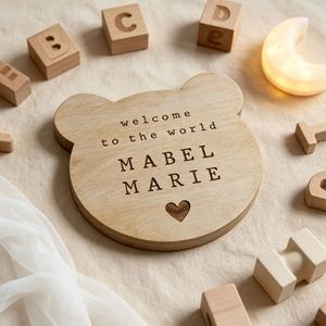 Letrero de Madera Personalizado con Nombre de Bebé, Grabado Láser, Accesorio para Fotos de Recién Nacidos, Regalo, Precio de Fábrica - Product Image 2