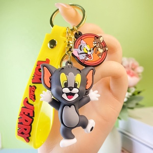 Mèo và chuột phim hoạt hình Keychain dễ thương hình vài Mặt dây chuyền nữ túi treo trang trí Mall Claw Máy búp bê bán buôn - Product Image 2