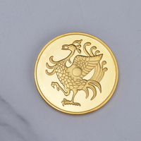 Pièces de monnaie personnalisées en métal, effet miroir chromé brillant 3D, pièces de défi en or et en argent