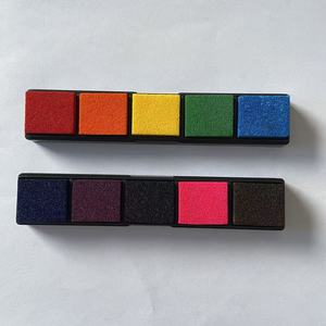 Tampon encreur personnalisé <span class=keywords><strong>TopFun</strong></span> 5 couleurs pour peinture au doigt, thème animaux et nature, pour enfants de 2 à 4 ans - Product Image 1