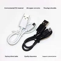 Câble de données de charge rapide USB vers Type-C 2A avec veste en PVC pour humidificateur compatible avec les téléphones portables et les appareils photo