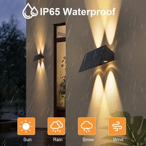Lampe solaire murale extérieure IP65 en gros, étanche, à LED, pour clôture de jardin, alimentée par énergie solaire - Product Image 3