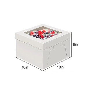 Cao cấp thực phẩm đám cưới bao bì các tông Giá tốt Bánh hộp cửa sổ bánh UV in ấn giấy bán buôn bánh hộp các tông - Product Image 5