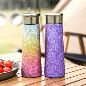 Bouteille d'eau isotherme à double paroi en titane pur, écologique, ultra-légère, 6,7 oz (190 g), garde au chaud/au froid, personnalisable en métal - Product Image 2