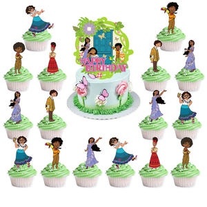 Décoration de fête d'anniversaire sur le thème d'<span class=keywords><strong>Encanto</strong></span>, bannière joyeux anniversaire magique pour toute la maison, ballon de personnage de dessin animé, décoration de gâteau et de cupcake - Product Image 4