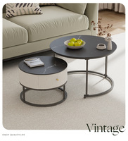 Tables basses gigognes de style influenceur, modernes et minimalistes, pour salon, ensemble compact pour petits espaces, table de luxe léger