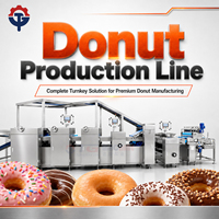 Ligne de production industrielle automatique de beignets très demandée, en acier inoxydable 304 et avec PLC de marque réputée