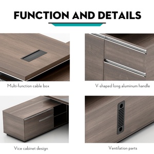 Modern Furniture Manager Desk Workstation Luxury Wooden Executive Office Desk Office <b>Table</b> - Product Image 3