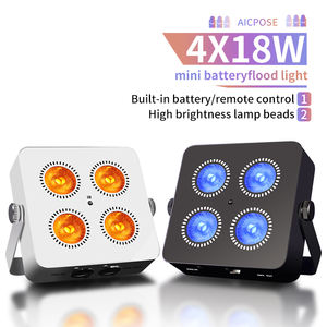 Luz LED Par Inalámbrica de Acero Inoxidable AICPOSE para Escenarios, 4x18w, Mini, con Batería, 6 en 1, DMX - Product Image 6