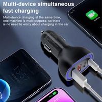 Cargador de Coche GaN de 78W con 4 Puertos (2C+2A) PD3.1, Adaptador para Laptop, QC3.0, OTP, Material Ignífugo, Carga Rápida para Teléfono Móvil