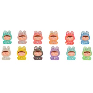 Mini 3D Resin Cartoon <b>Doll</b> <b>Accessories</b> Keychain Pendant For DIY Jewelry Craft Kids 8 13 Years Q Version Plastic Resin - Product Image 1