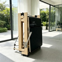 Reformer Pilates pliable en bois pour gain de place, machine de Pilates pour studio à domicile, pour l'entraînement du tronc