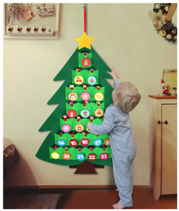 Albero di Natale in Feltro con Tasche Numeriche 3D, Kit Educativo Fai-da-Te per Bambini, Attività Familiare Natalizia - Product Image 6