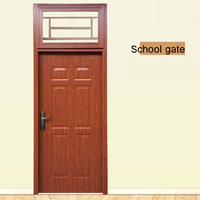 Puerta Escolar de Acero Galvanizado Personalizada de Fábrica, Puerta de Aula de Acero Anticolisión para Proyectos Escolares