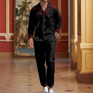 Completo da <span class=keywords><strong>Uomo</strong></span> Y2 Personalizzato con Stampa 3D, Camicia a Maniche Lunghe Primaverile Autunnale, Casual Sportivo alla Moda, 100% Poliestere, Colori a Blocchi - Product Image 4