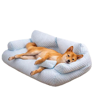 Lit pour animaux de compagnie de grande taille Ice Bean Winter Cool Feeling, en mousse à mémoire de forme, confortable et doux, en forme de banane, pour une utilisation en extérieur - Product Image 1