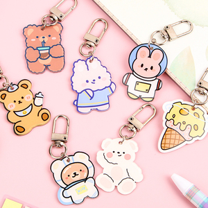 Holographic dễ thương Keychain Acrylic Móc Chìa Khóa tùy chỉnh vòng chìa khóa Acrylic quyến rũ tùy chỉnh Acrylic Keychain rõ ràng - Product Image 3