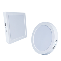 Panneau de plafond mince monté en surface acrylique rond carré De Luz a mené le voyant mené d'intérieur économiseur d'énergie